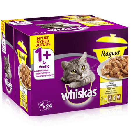 Whiskas® 1+ Ragout Fjerkræ menu 24 pack
